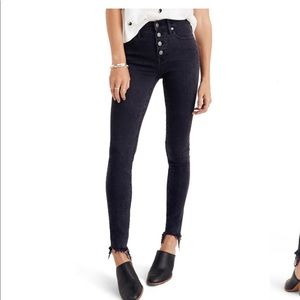 Madewell 9 inch High Rise Skinny Button Front